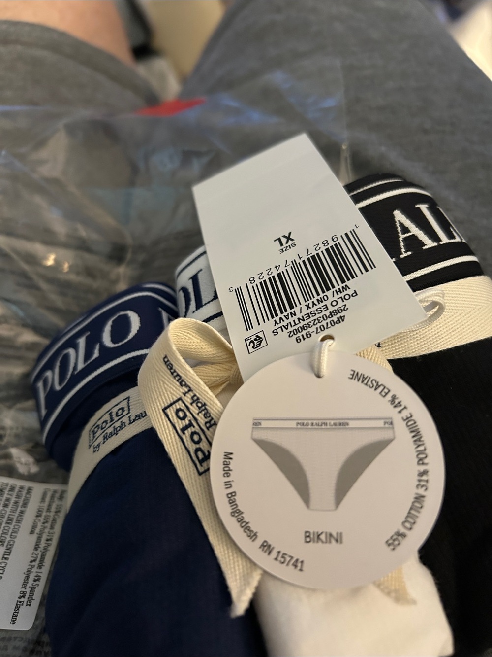 Polo by Ralph Lauren-ladies 3-Pack Briefs - Navy, White, Black - Picture 2 of 4